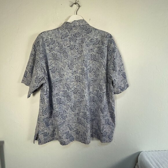 Tori Richard Honolulu Mens Leaf Hawaiian Shirt 2XL Cotton Lawn Rotary Intl Logo - Picture 2 of 7